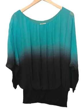 Dark Autumn Ombre Silk Blouse