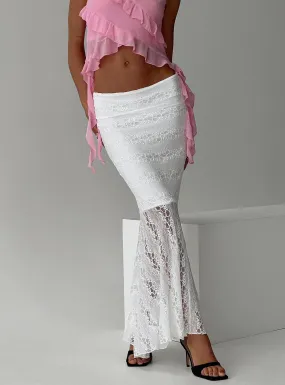 Date Night Maxi Skirt White