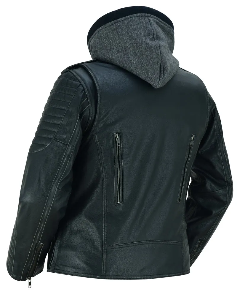 DS877 Women's M/C Jacket with Rub-Off Finish