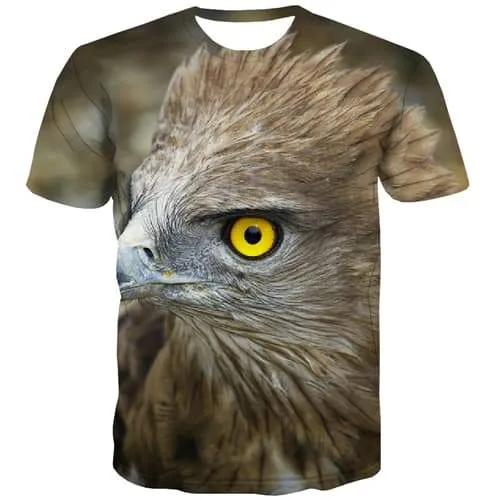 Eagle T-shirt Men Animal Tshirt Anime Eye Tshirts Casual Ferocious Tshirt Printed Hip Hop T-shirts Graphic Short Sleeve summer