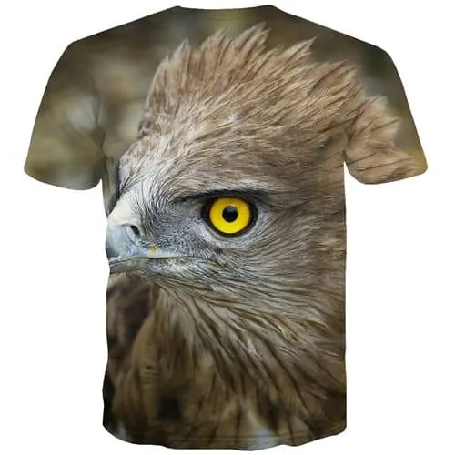 Eagle T-shirt Men Animal Tshirt Anime Eye Tshirts Casual Ferocious Tshirt Printed Hip Hop T-shirts Graphic Short Sleeve summer