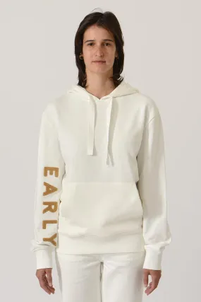 Early High-Stitch Logo Hoodie - Ecru/Latte