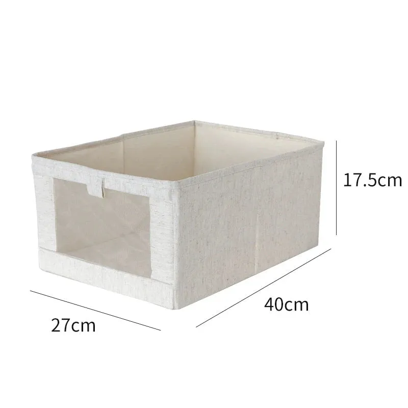 Elegant Cotton and Linen Storage Organizer