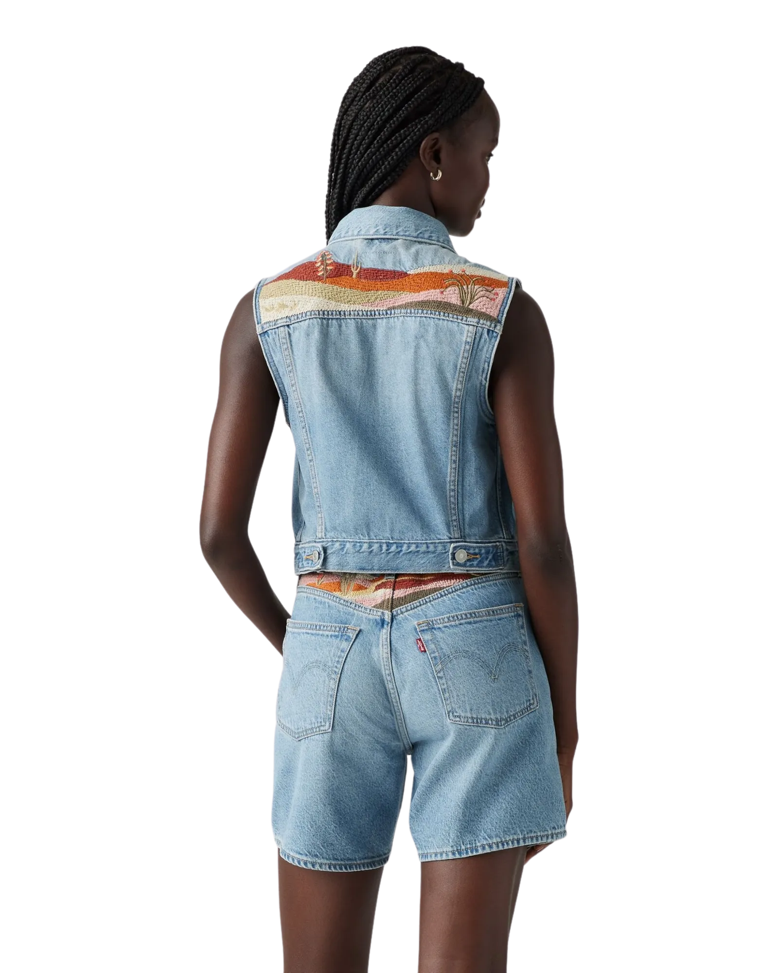 Embroidered Gilet in Desert Utopia