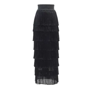 Evening Gown Maxi Straight Skirt Black