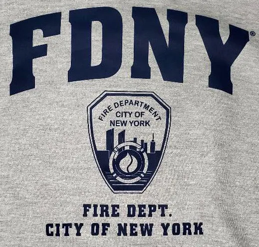 FDNY Officially Licensed Grey Hoodie/Front Pocket