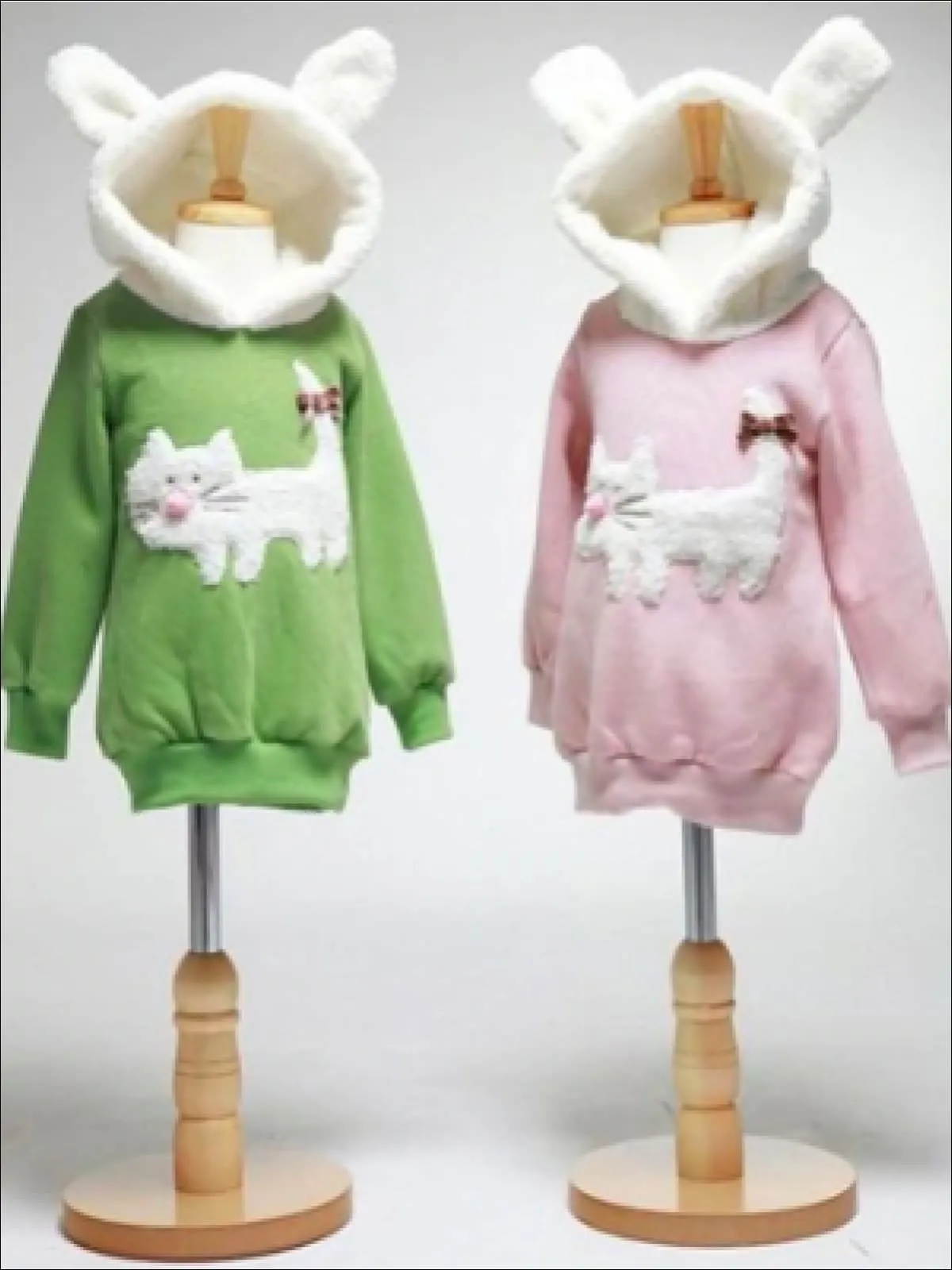 Feline Fleece Cat Applique Hoodie