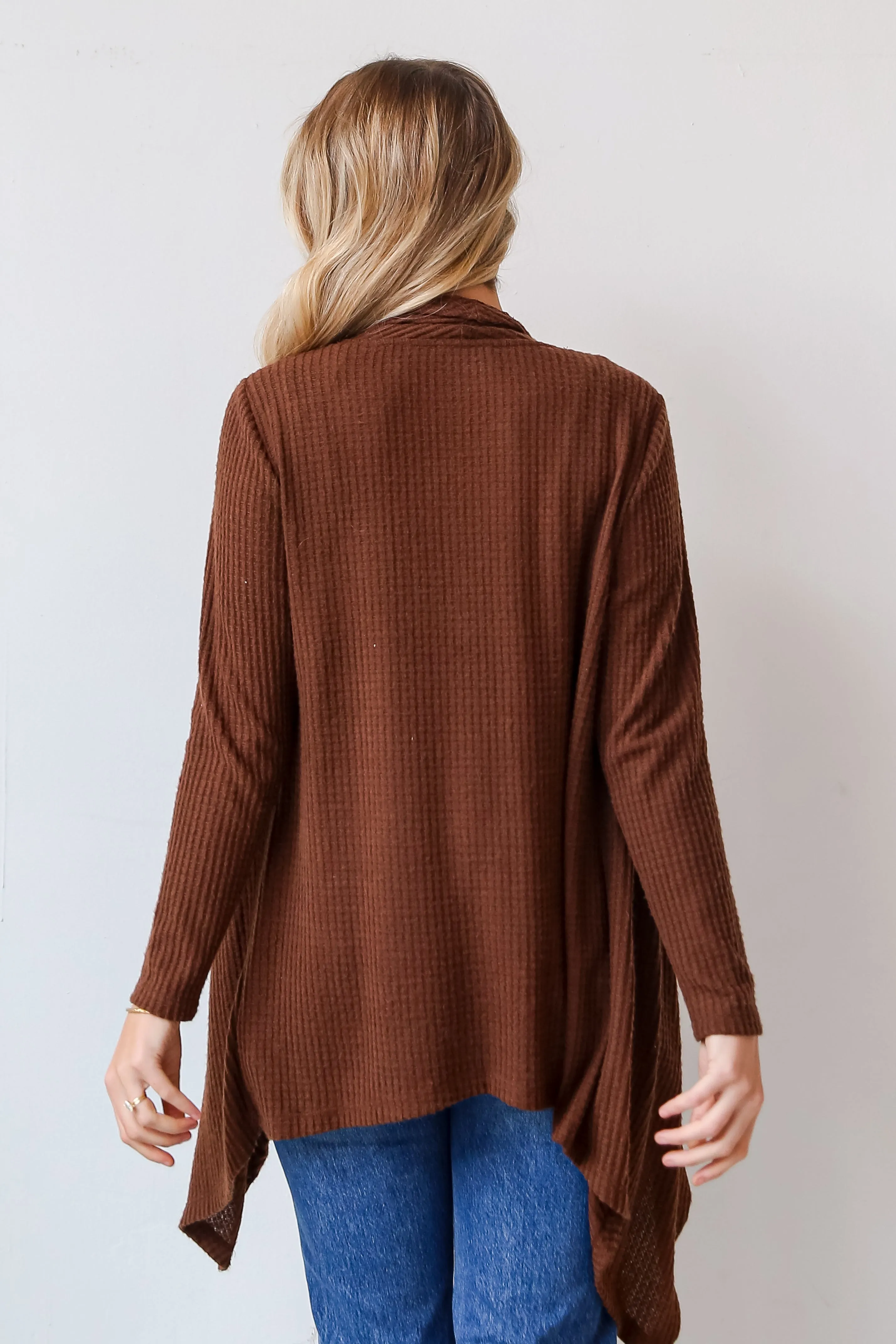 FINAL SALE - Corinne Brushed Waffle Knit Cardigan - DOORBUSTER