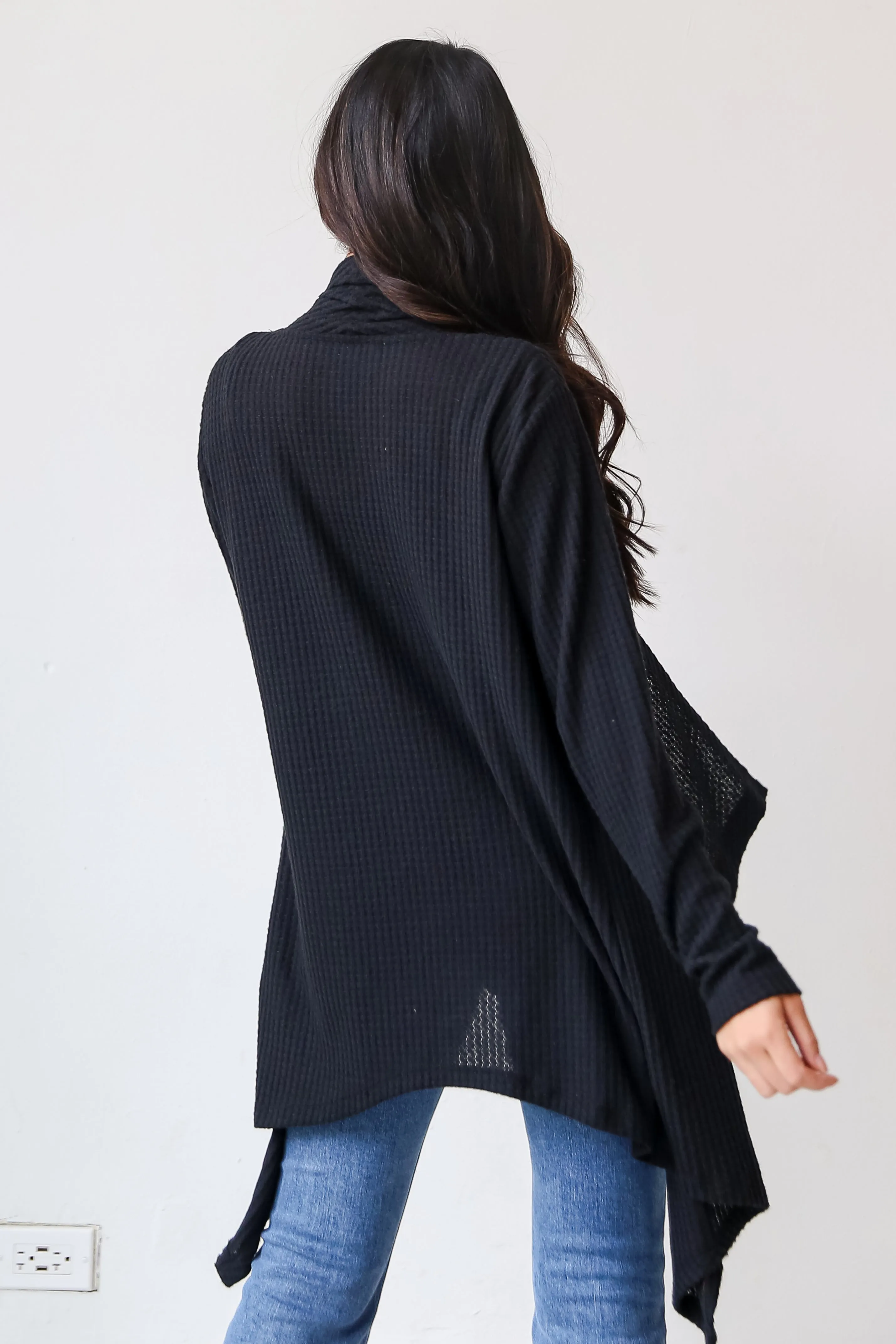 FINAL SALE - Corinne Brushed Waffle Knit Cardigan - DOORBUSTER