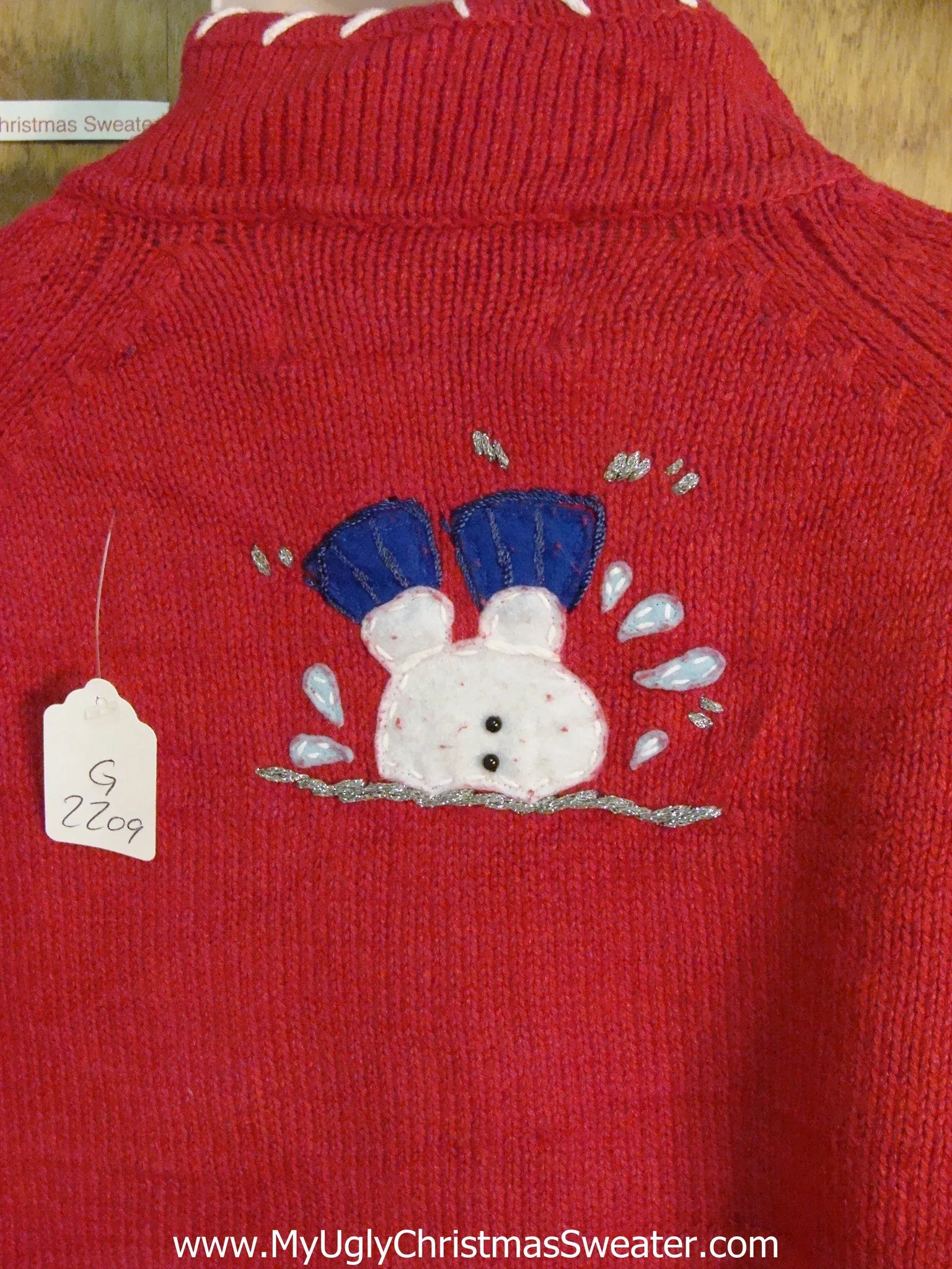 Funny Snowman Winter Sports Light Up Ugly Xmas Sweater