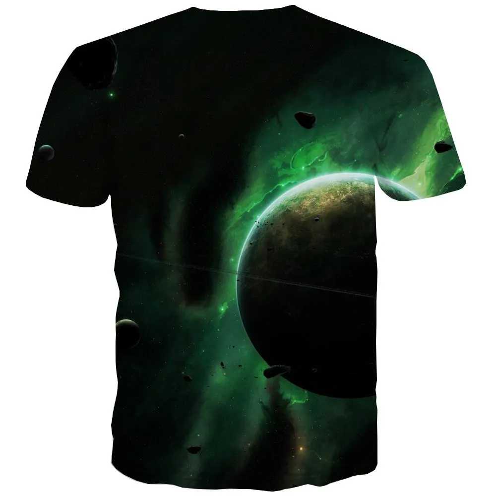 Galaxy T-shirt Men Planet Tshirts Novelty Starry Sky Tshirt Printed Colorful Tshirt Anime Harajuku T shirts Funny