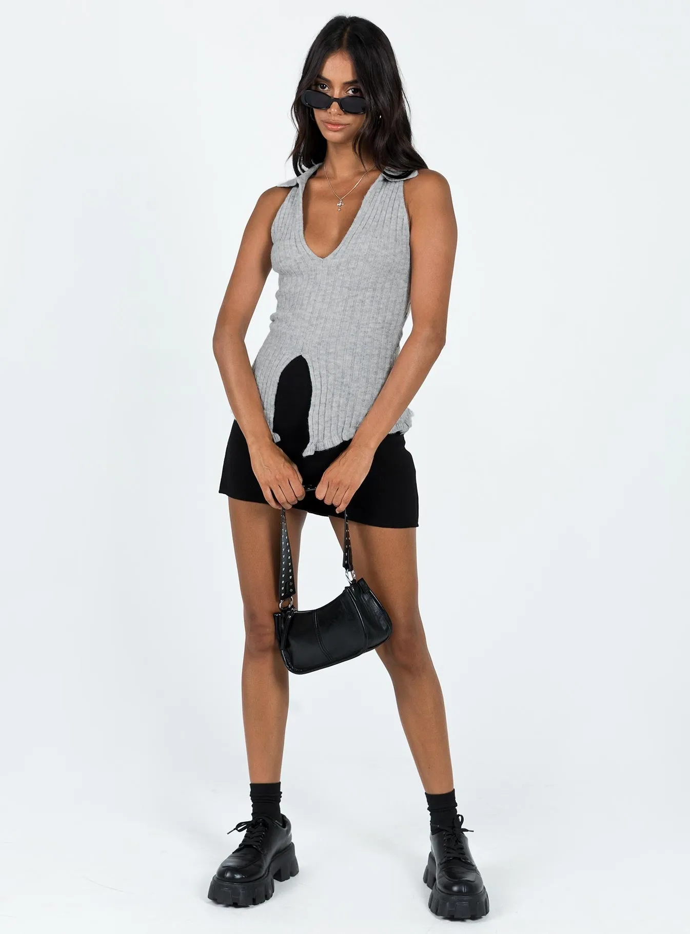 Galliniski Knit Top Grey