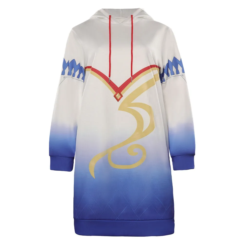 Genshin Impact-Ganyu Cosplay Costume Original Design Long Hoodie Outfits Halloween Carnival Suit