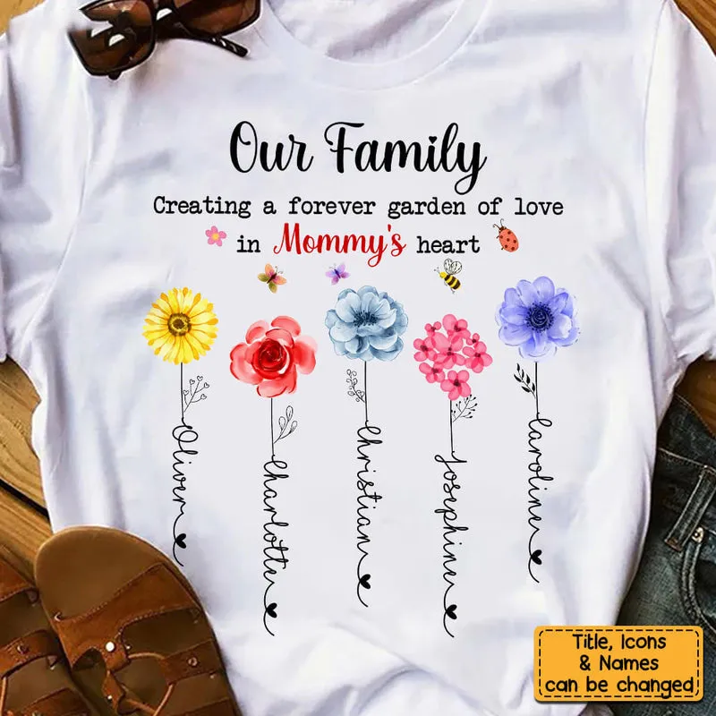 Gift For Mom Flowers Garden Shirt, Best Idea Gift for Mom , Mother's Day Shirt Flower