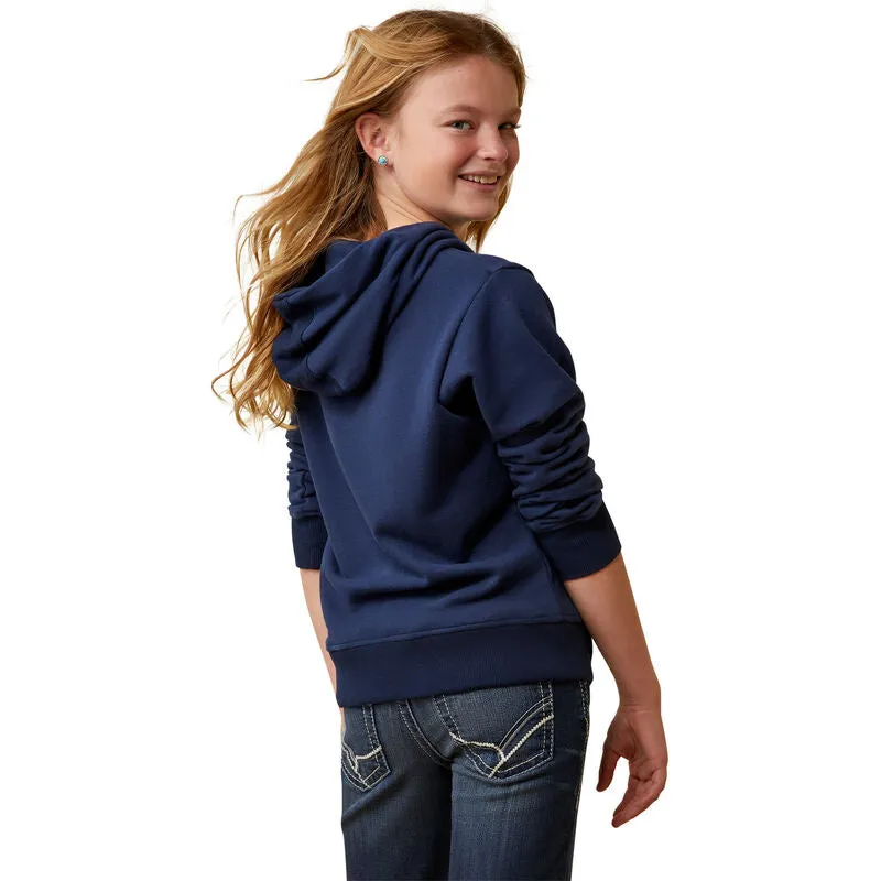 Girl's Ariat 3D Logo 2.0 Hoodie Navy