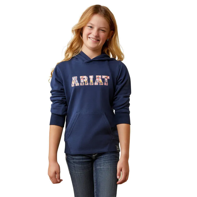 Girl's Ariat 3D Logo 2.0 Hoodie Navy