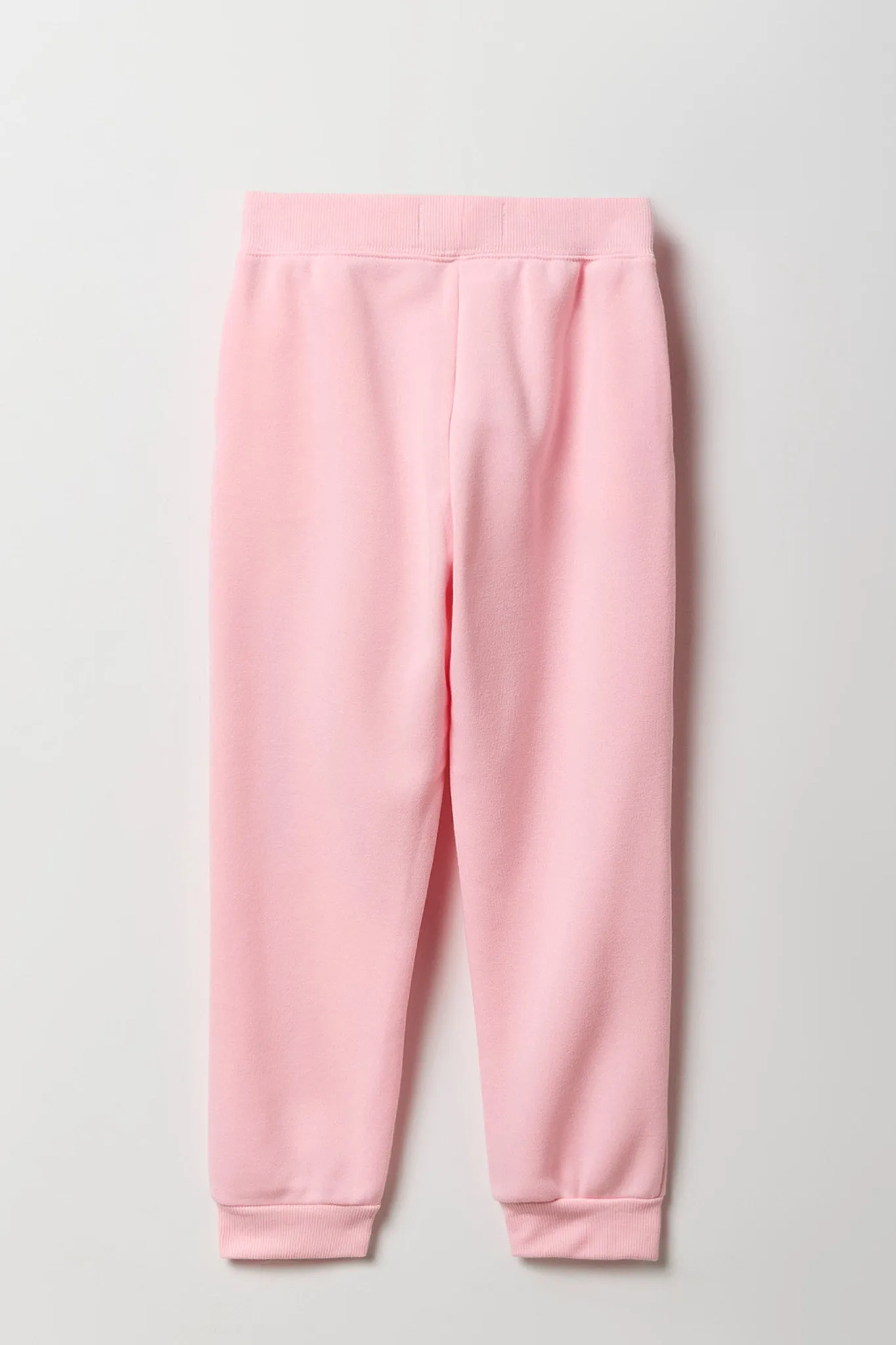 Girls Pink Aero Embroidered Fleece Jogger