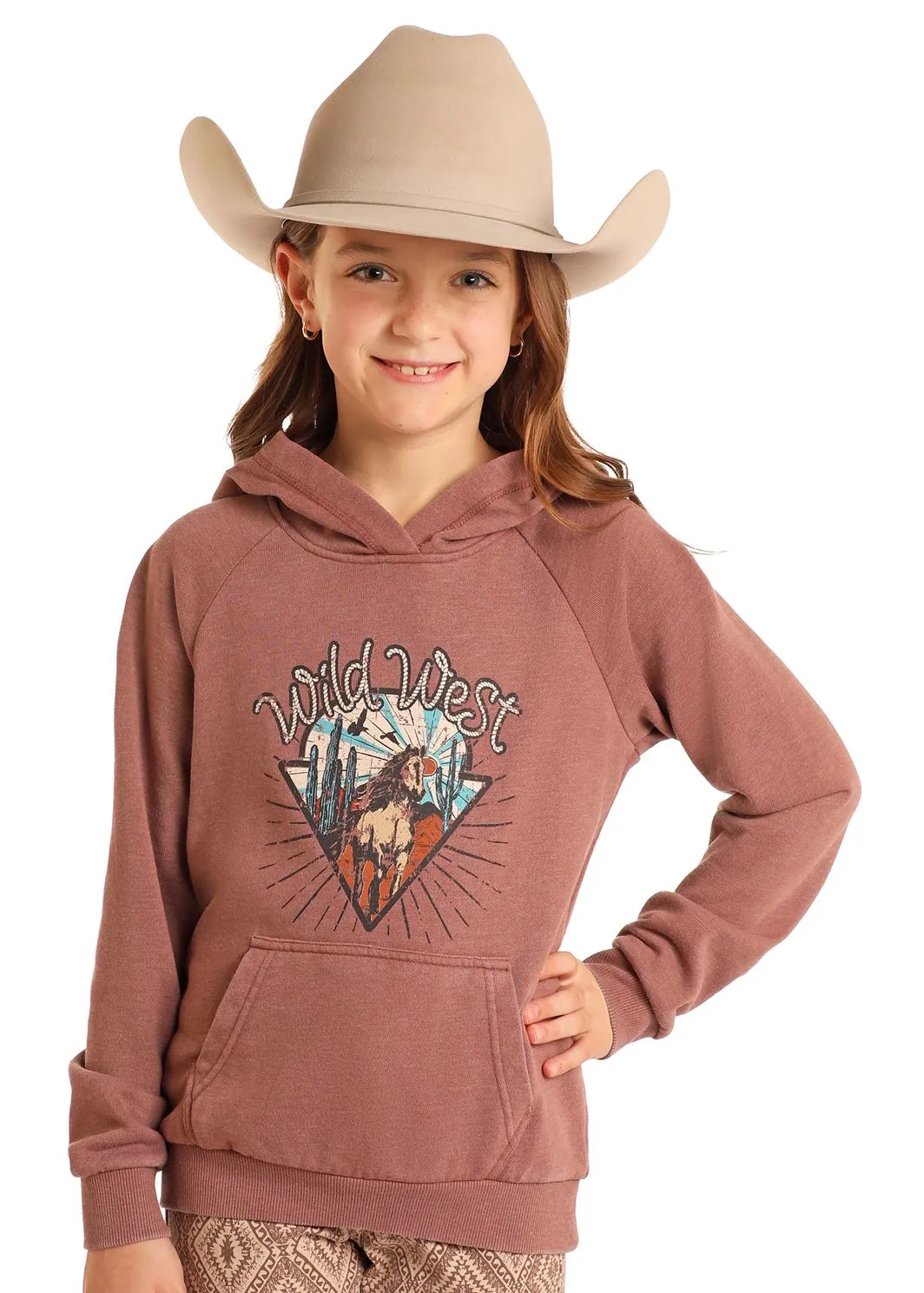 Girl's Rock & Roll Wild West Graphic Hoodie