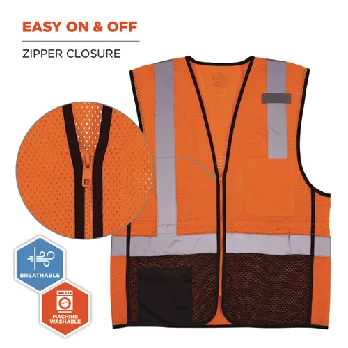 Glowear 8210z Hi-vis Class 2 Mesh Vest, Large To X-large, Orange