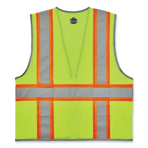 Glowear 8246z-s Single Size Class 2 Two-tone Mesh Vest, Polyester, 5x-large, Lime