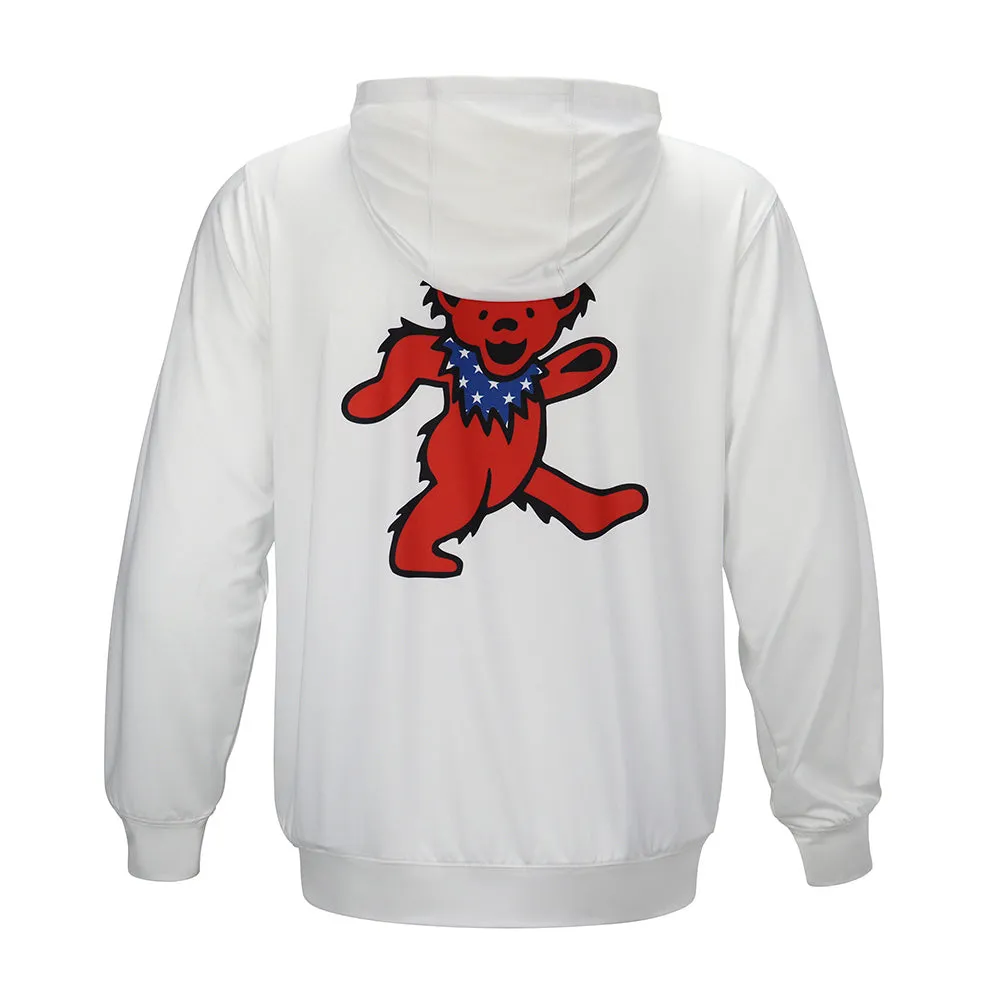 Grateful Dead | UPF 50 Hoodie | Sun and Swim Patriotic Bear Hoodie