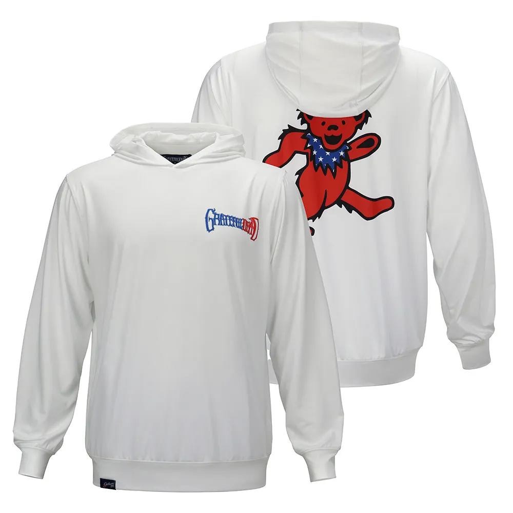 Grateful Dead | UPF 50 Hoodie | Sun and Swim Patriotic Bear Hoodie