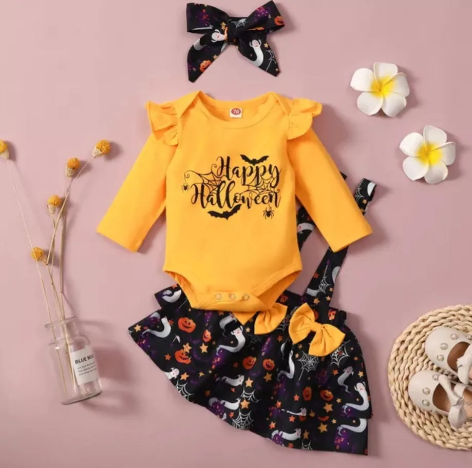 Happy Halloween Romper, Dora Dress and Headband #1000672