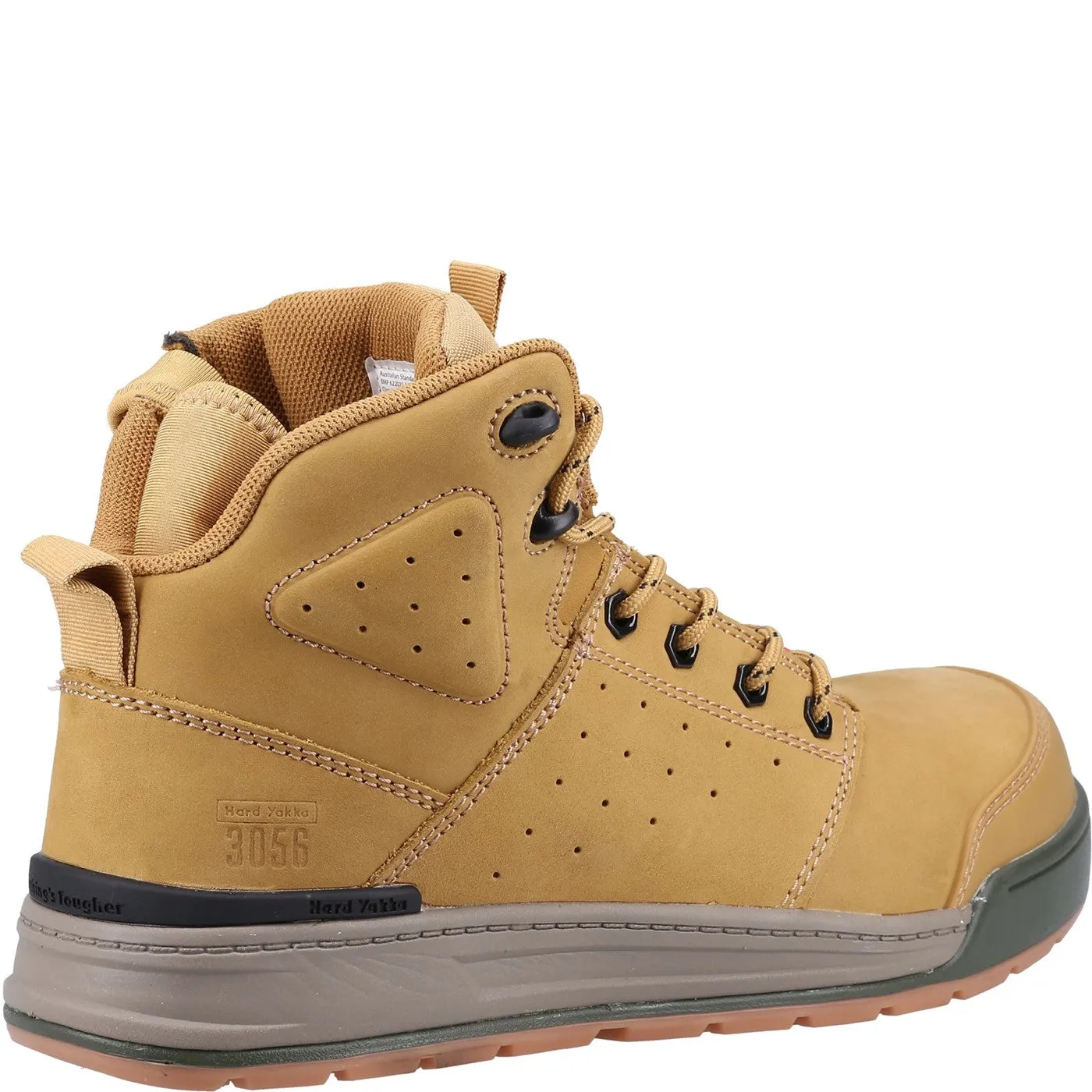 Hard Yakka 3056 Lace Zip Safety Boot S1 Wheat