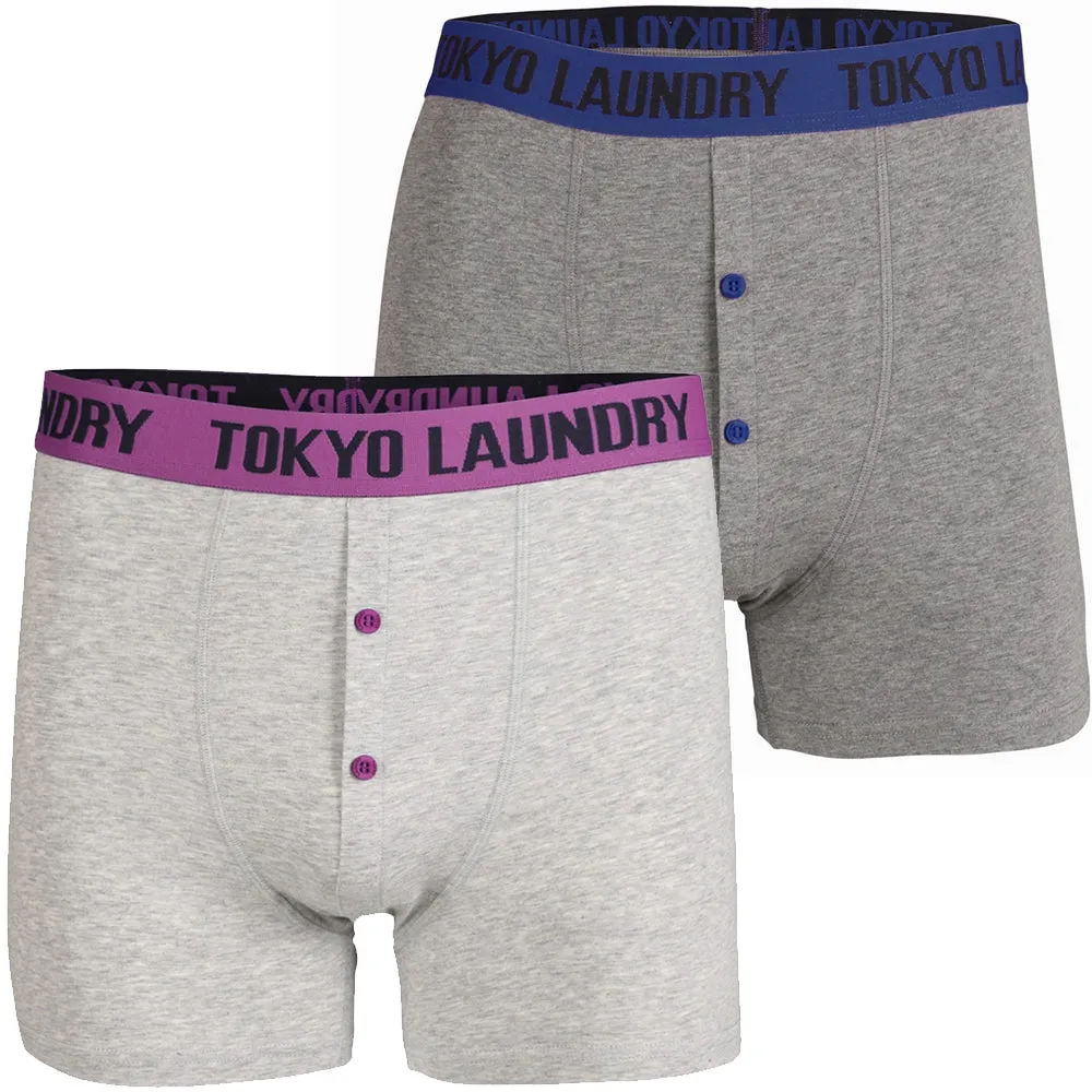 Headlam (2 Pack) Boxer Shorts Set in Dewberry / Deep Blue - Tokyo Laundry