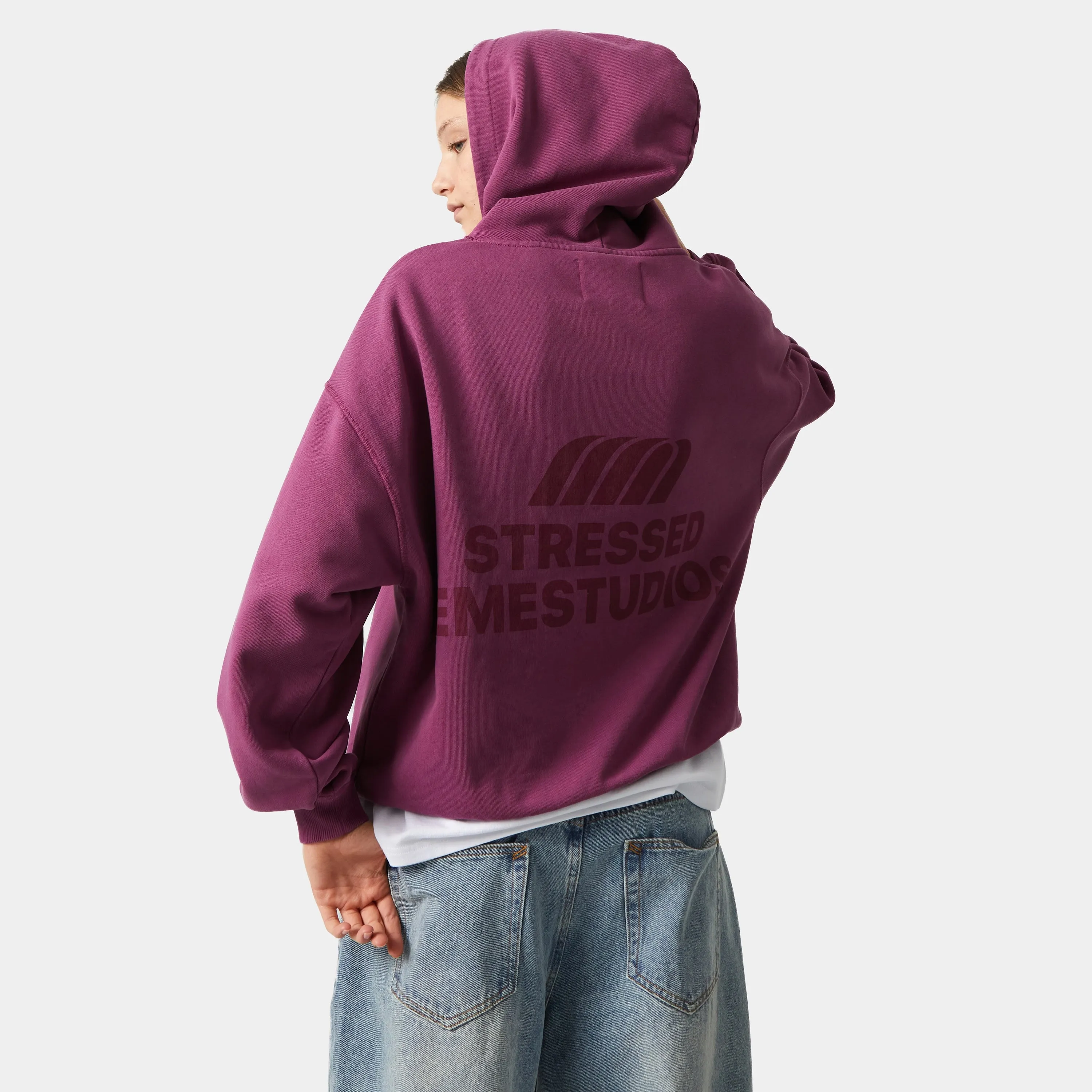 Hectic Dry Rose Oversized Hoodie