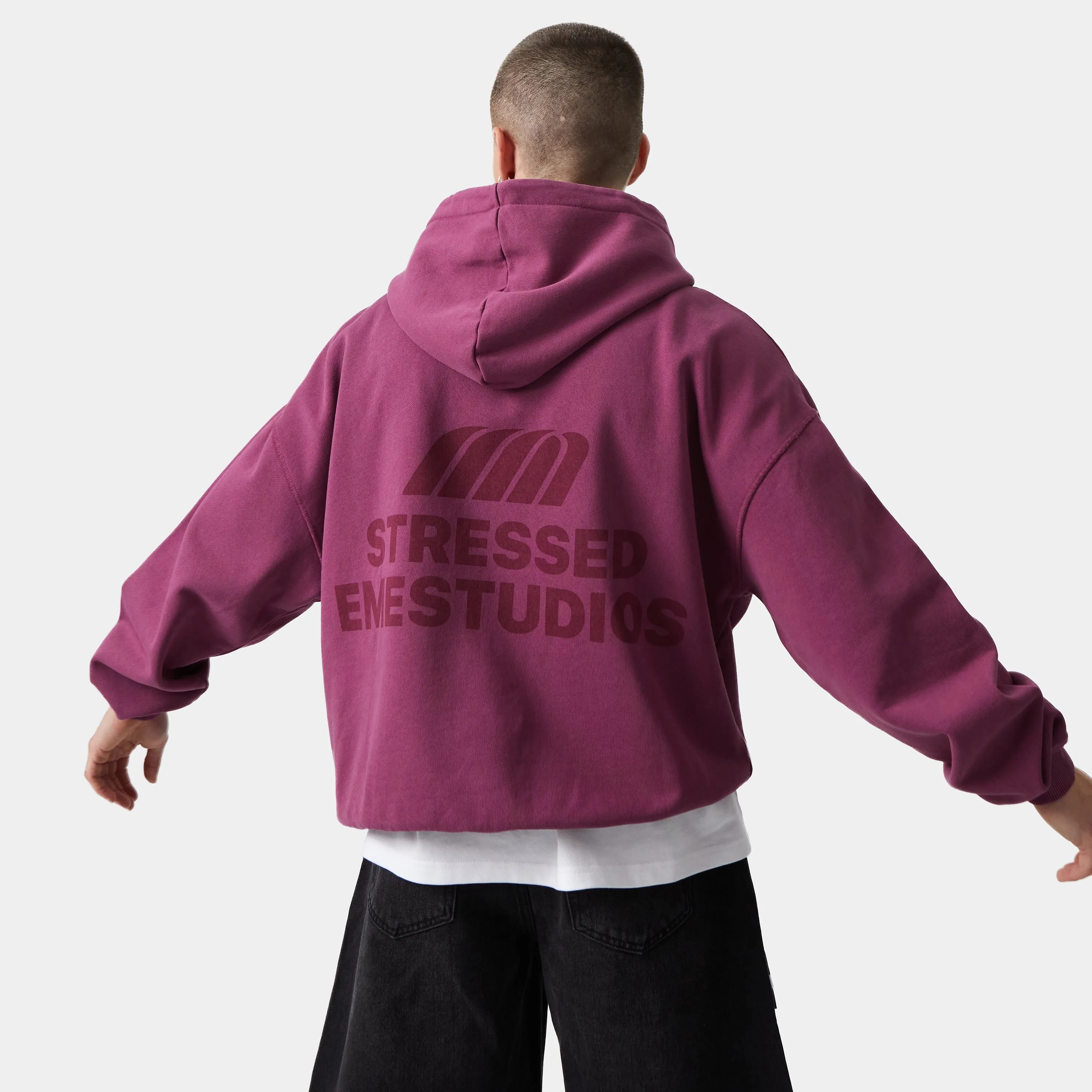 Hectic Dry Rose Oversized Hoodie