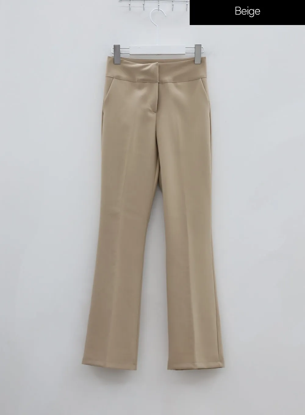 High Waist Boot Cut Slack Pants IU26