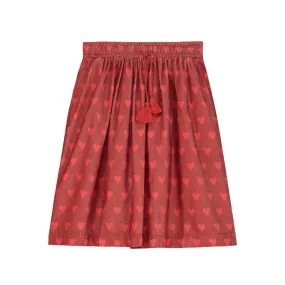 Holi And Love Jade Orange Hearts Skirt