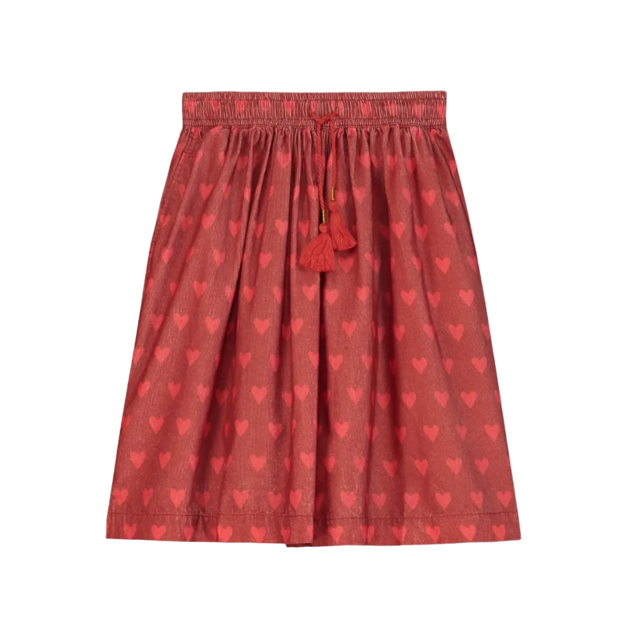 Holi And Love Jade Orange Hearts Skirt