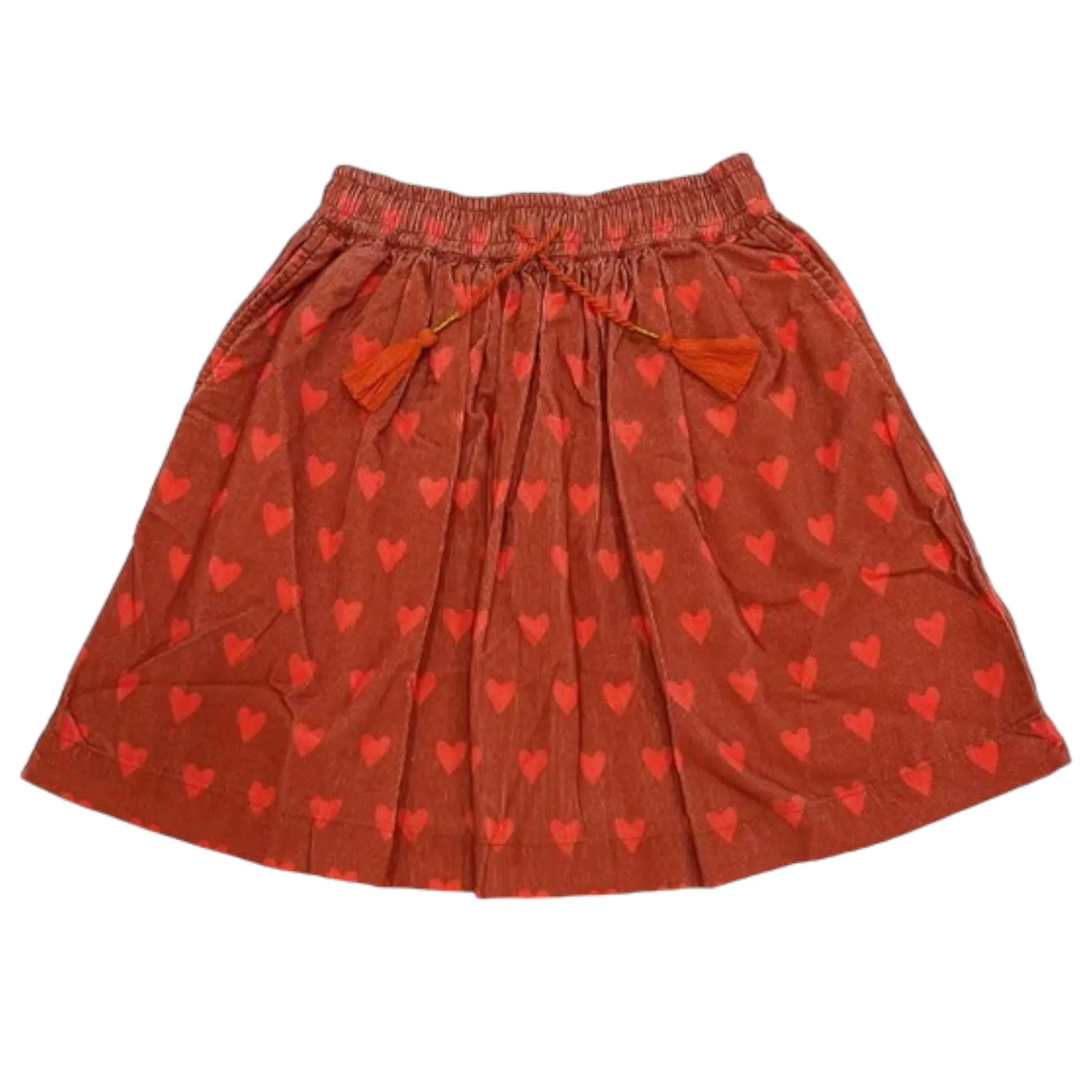 Holi And Love Jade Orange Hearts Skirt