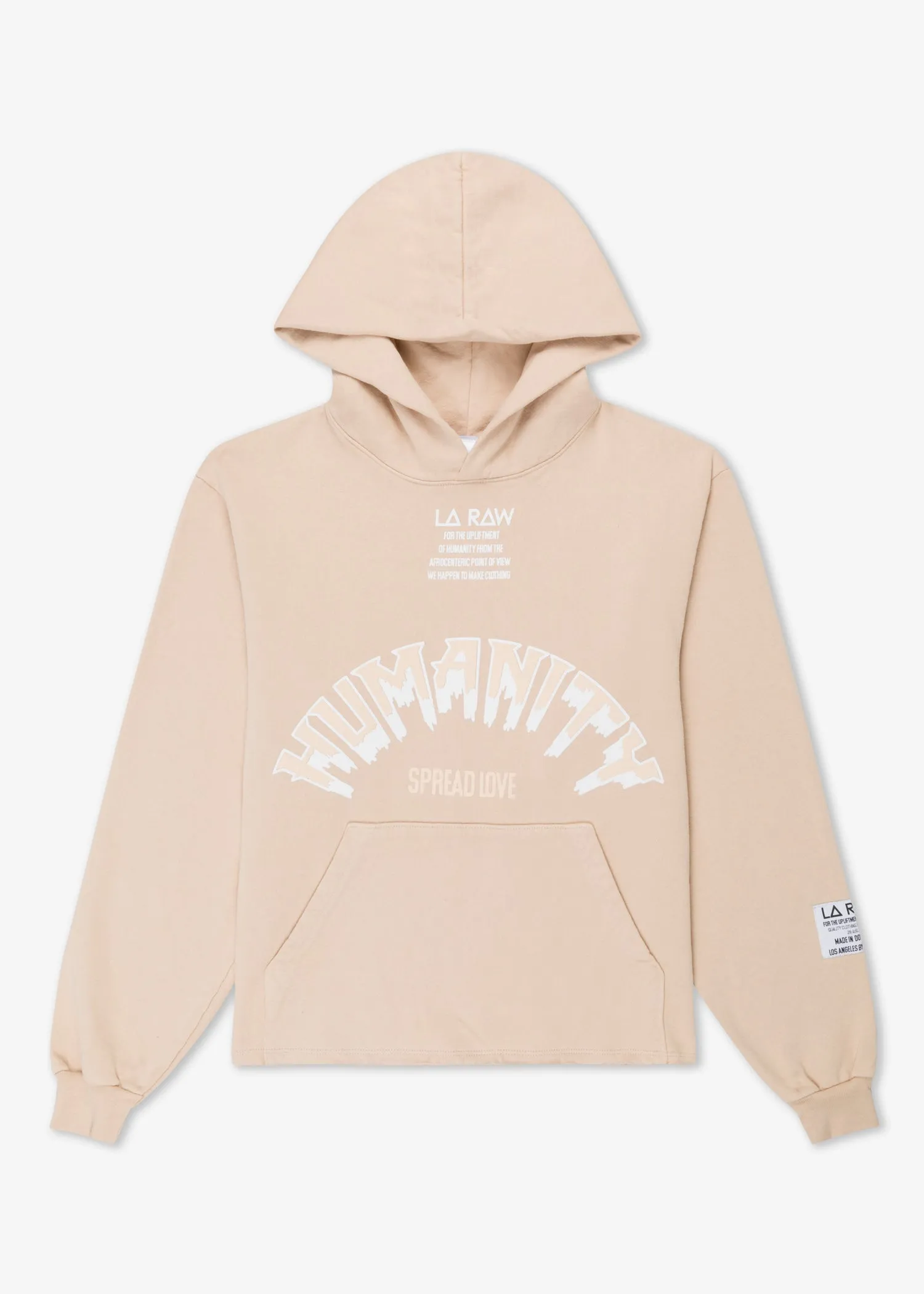 HUMANITY CROP HOODIE TAN