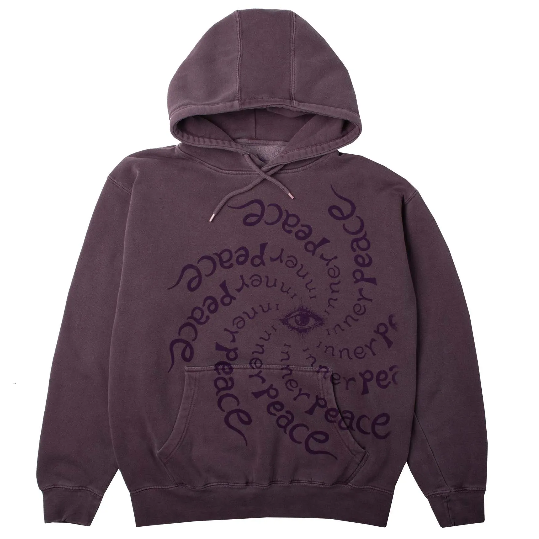 Inner Peace Garment Dyed Vintage Style Hoodie Sweatshirt