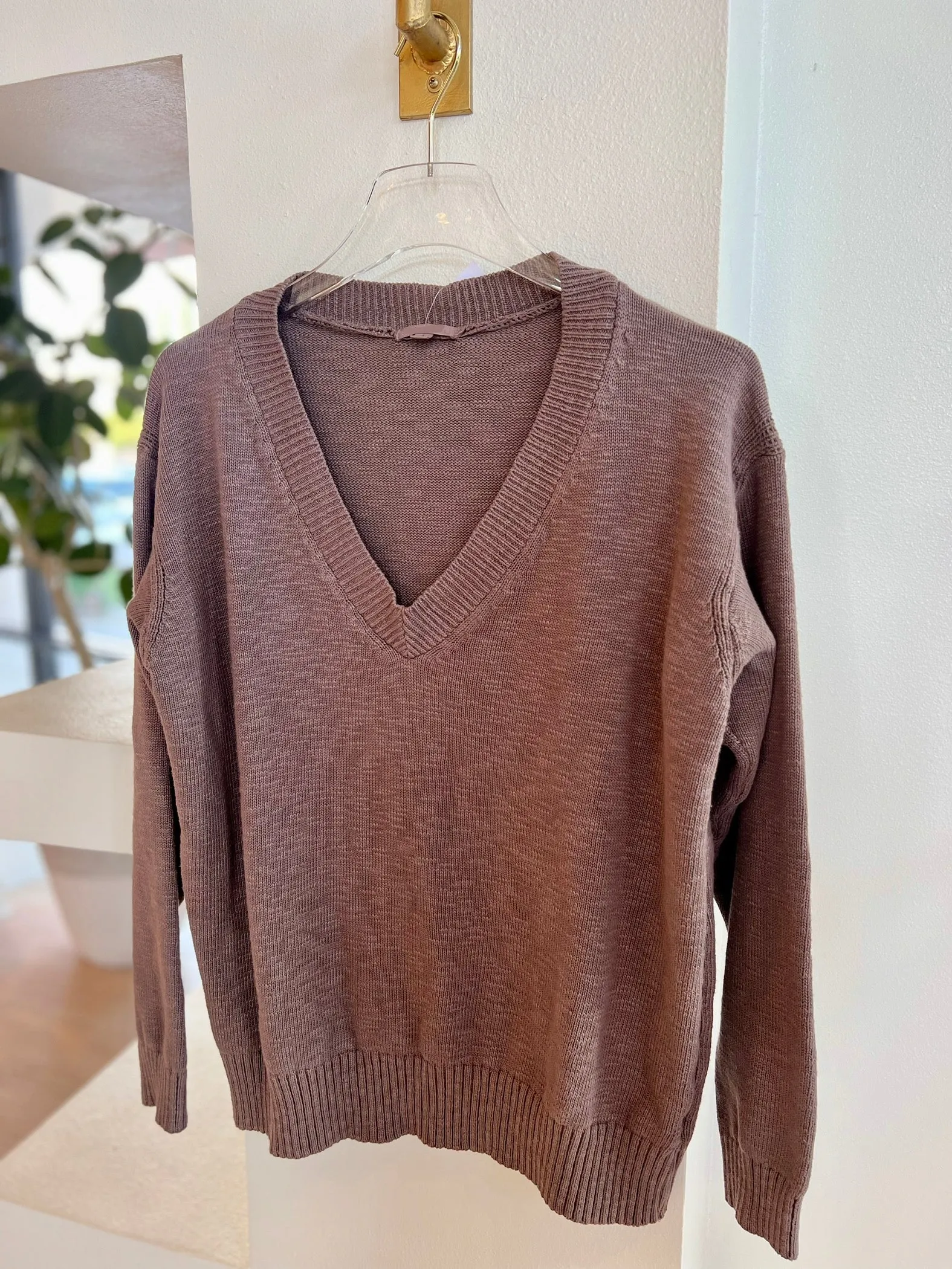 Itk3002 Vneck Sweater - Soil