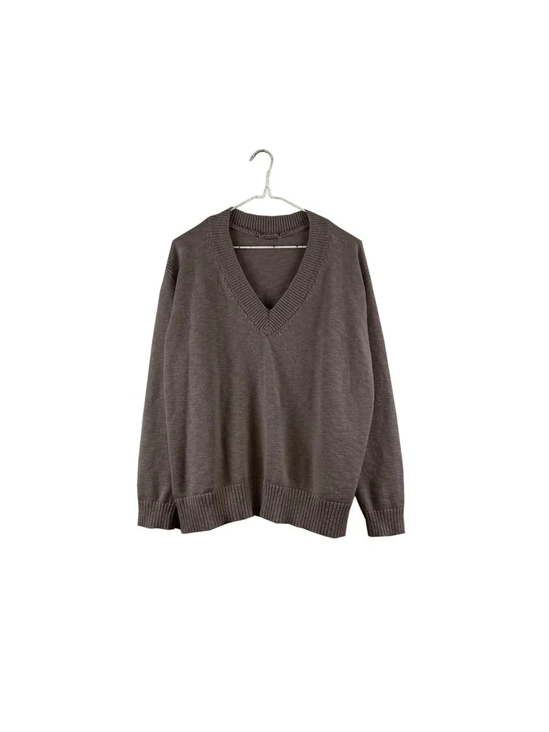 Itk3002 Vneck Sweater - Soil