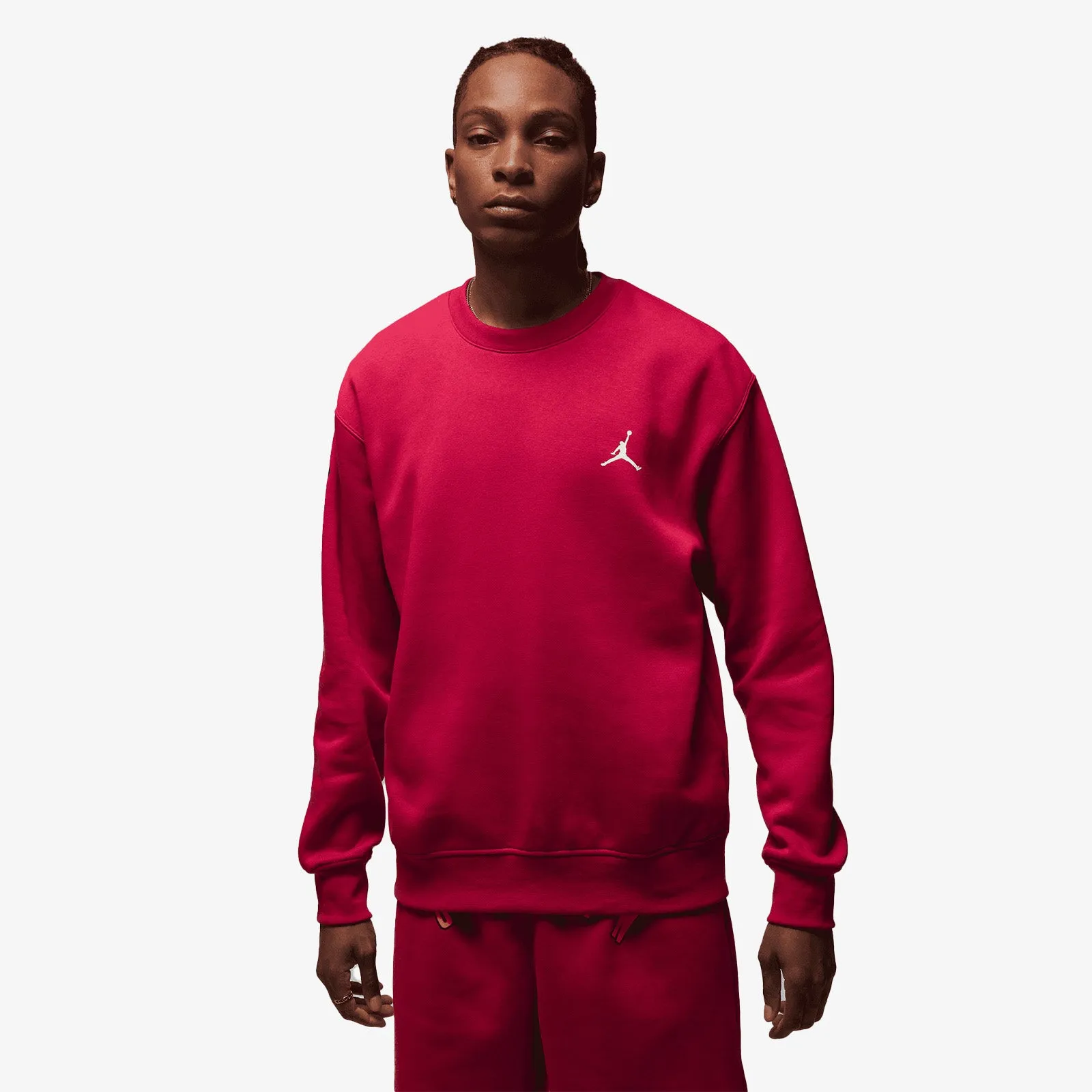 Jordan Flight MVP Wordmark Fleece Crew - Cardinal Red