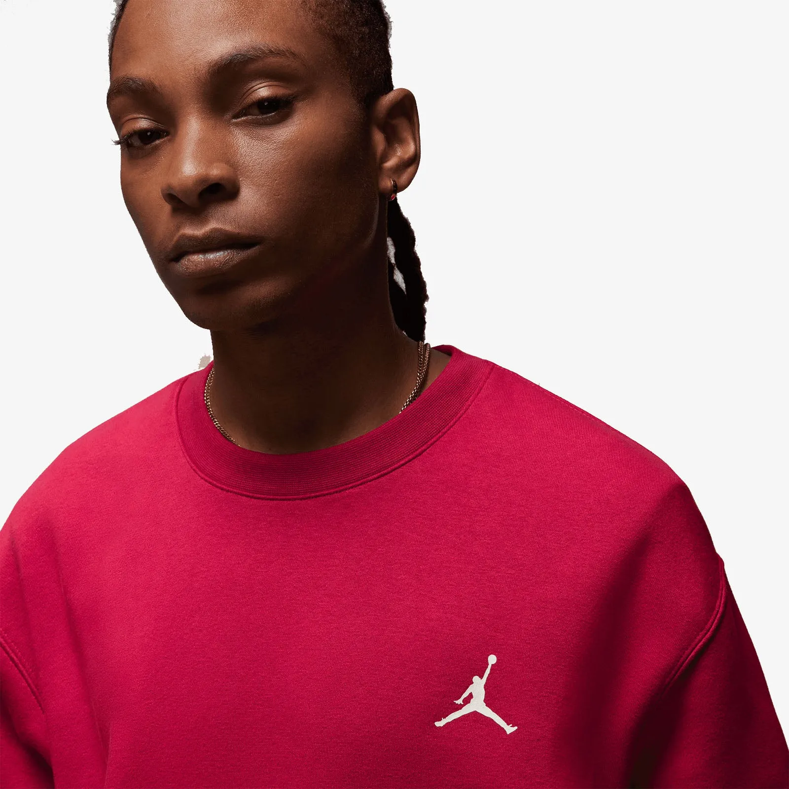 Jordan Flight MVP Wordmark Fleece Crew - Cardinal Red