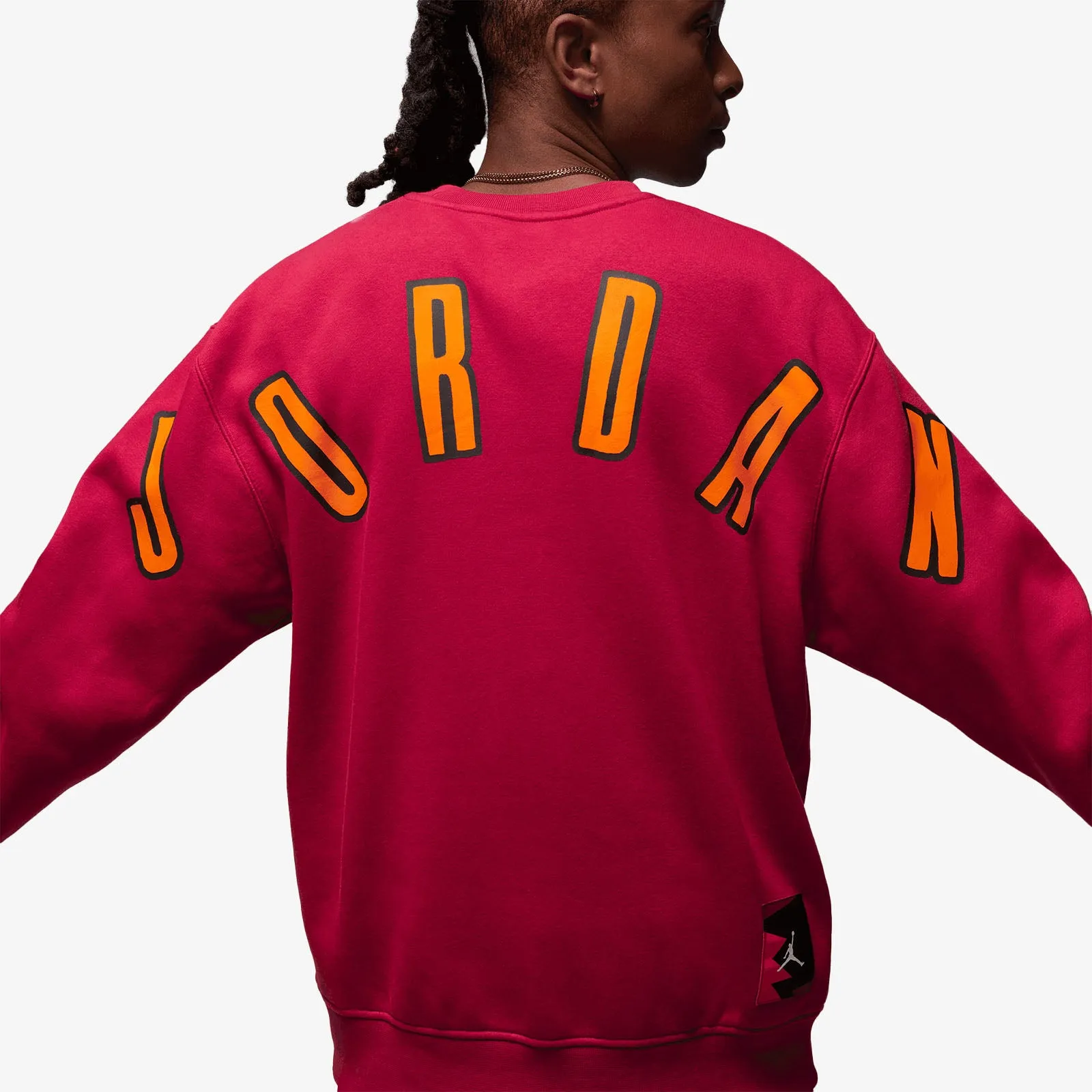 Jordan Flight MVP Wordmark Fleece Crew - Cardinal Red