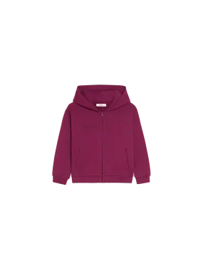 Kids' 365 Midweight Zipped Hoodie—plum purple