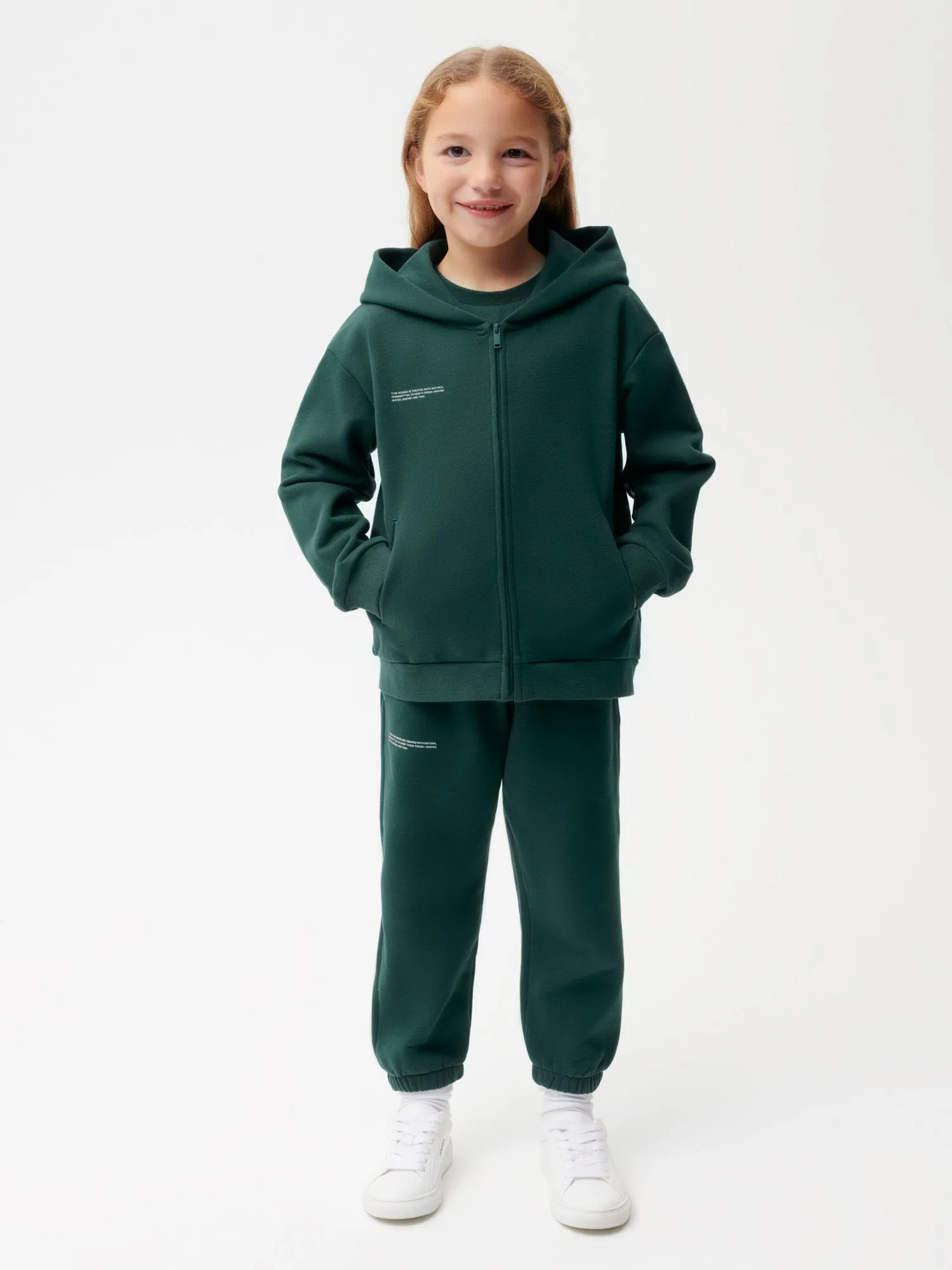 Kids' 365 Zipped Hoodie—foliage green