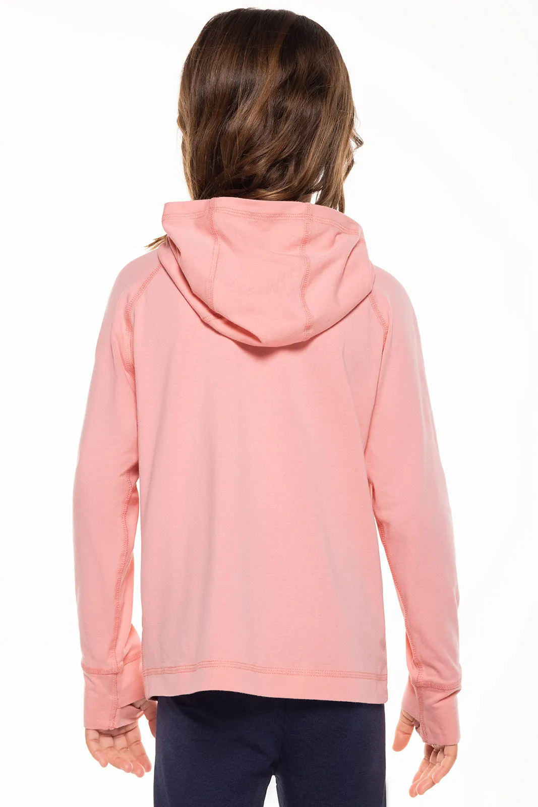 Kid's LumaLeo Hoodie  |  Peachy Pink