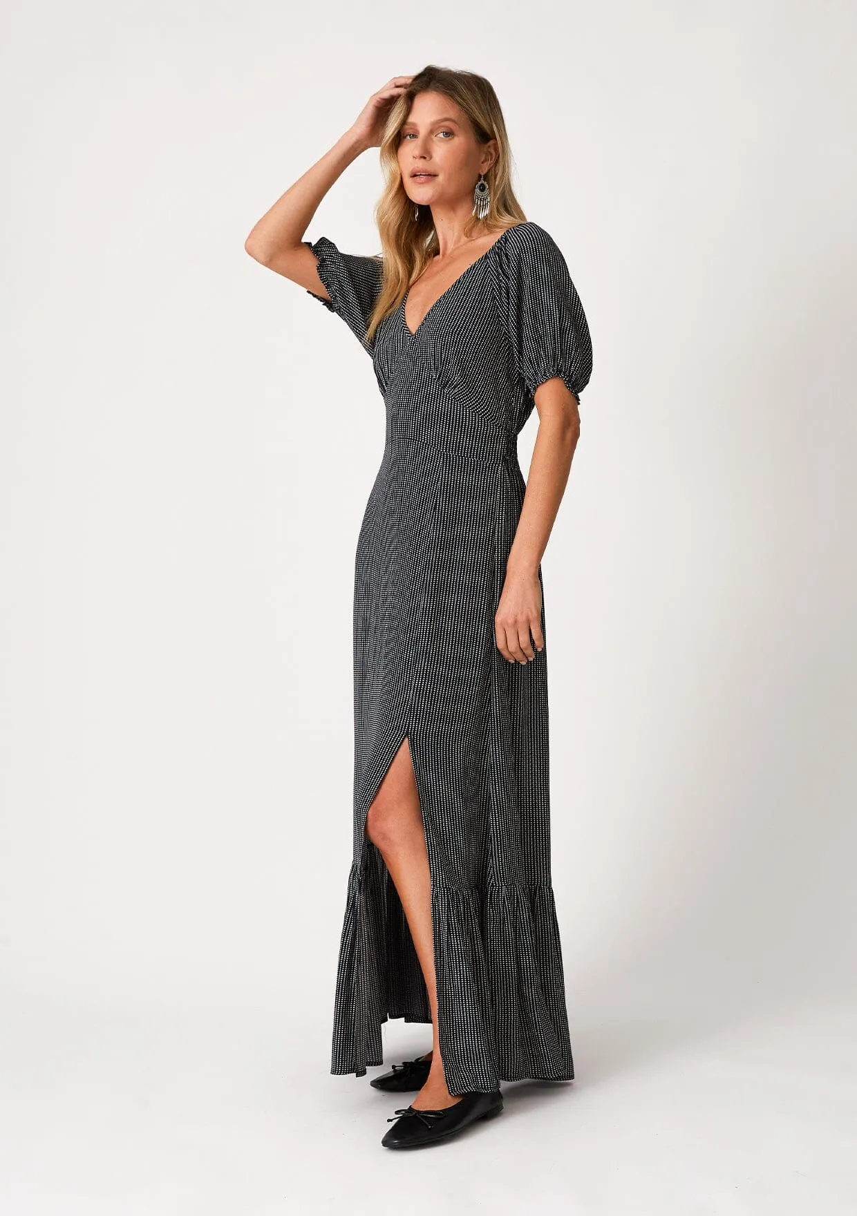 Lauren Puff Sleeve Maxi Dress