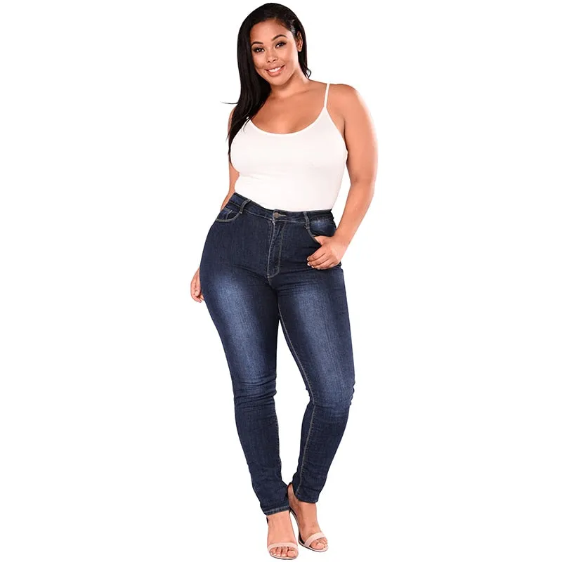 Leggings Blue Denim Skinny Stretch Bodycon Slim Jeans