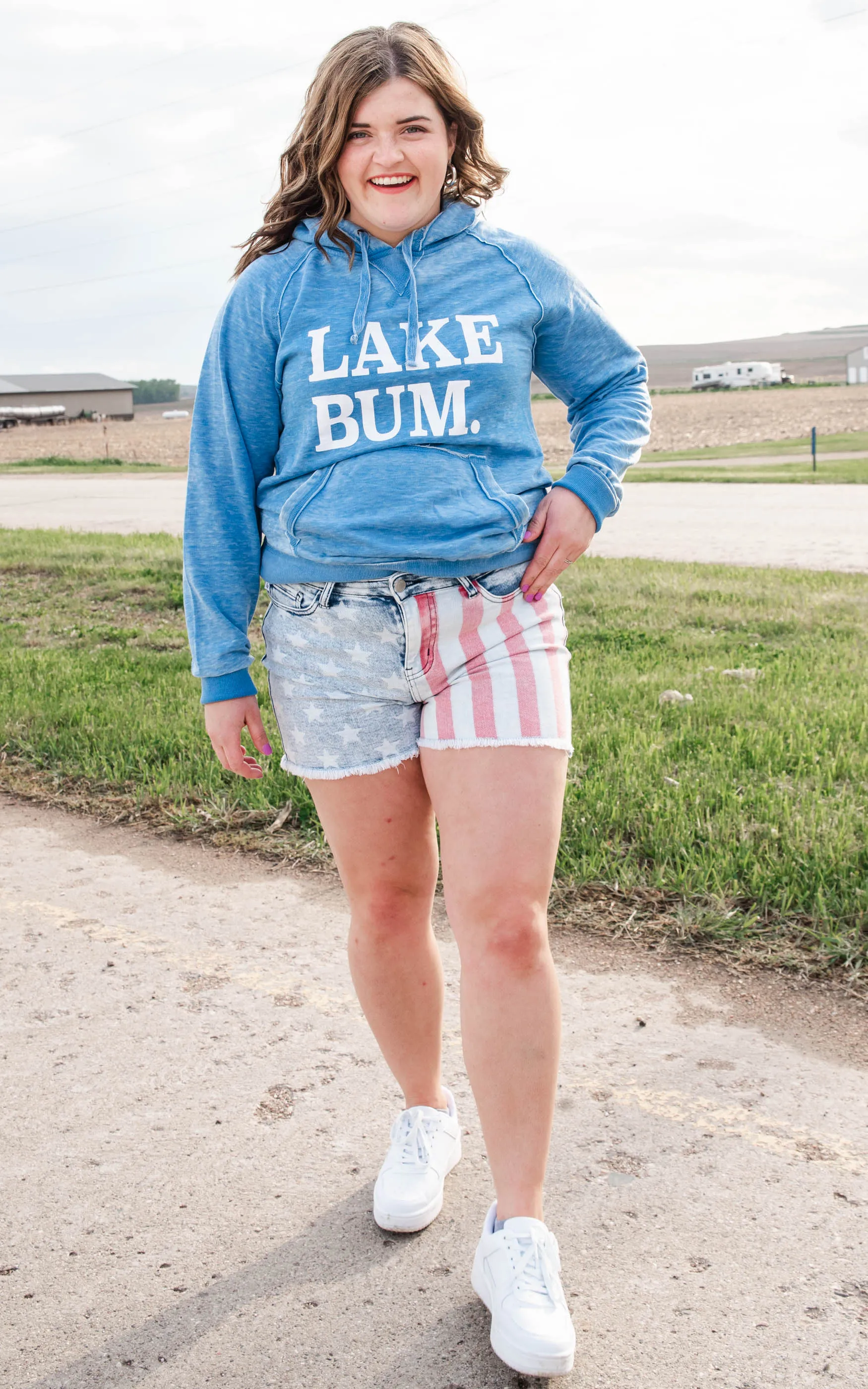 (LIMITED EDITION ) Lake Bum Hoodie 8915 - Blue**