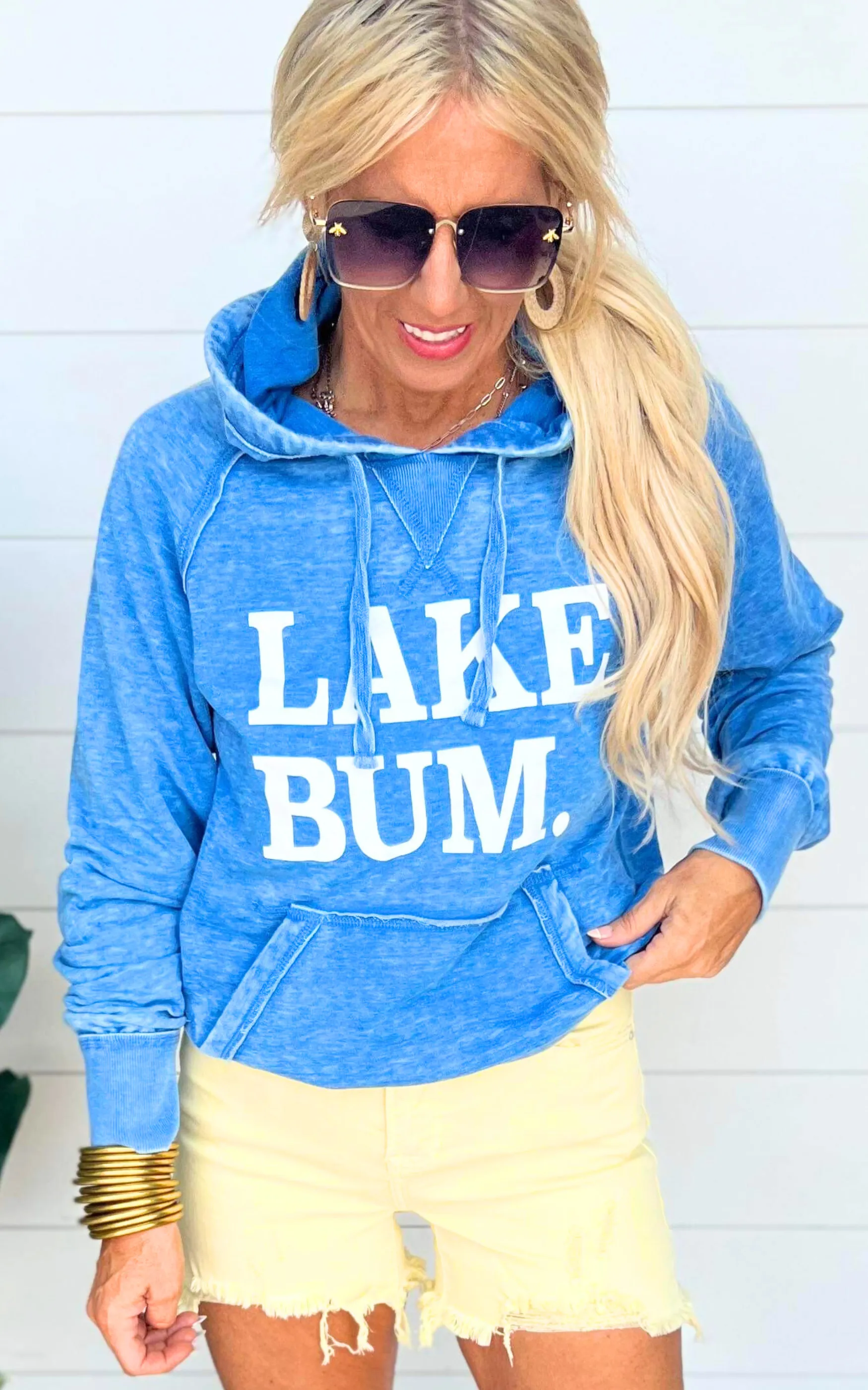 (LIMITED EDITION ) Lake Bum Hoodie 8915 - Blue**