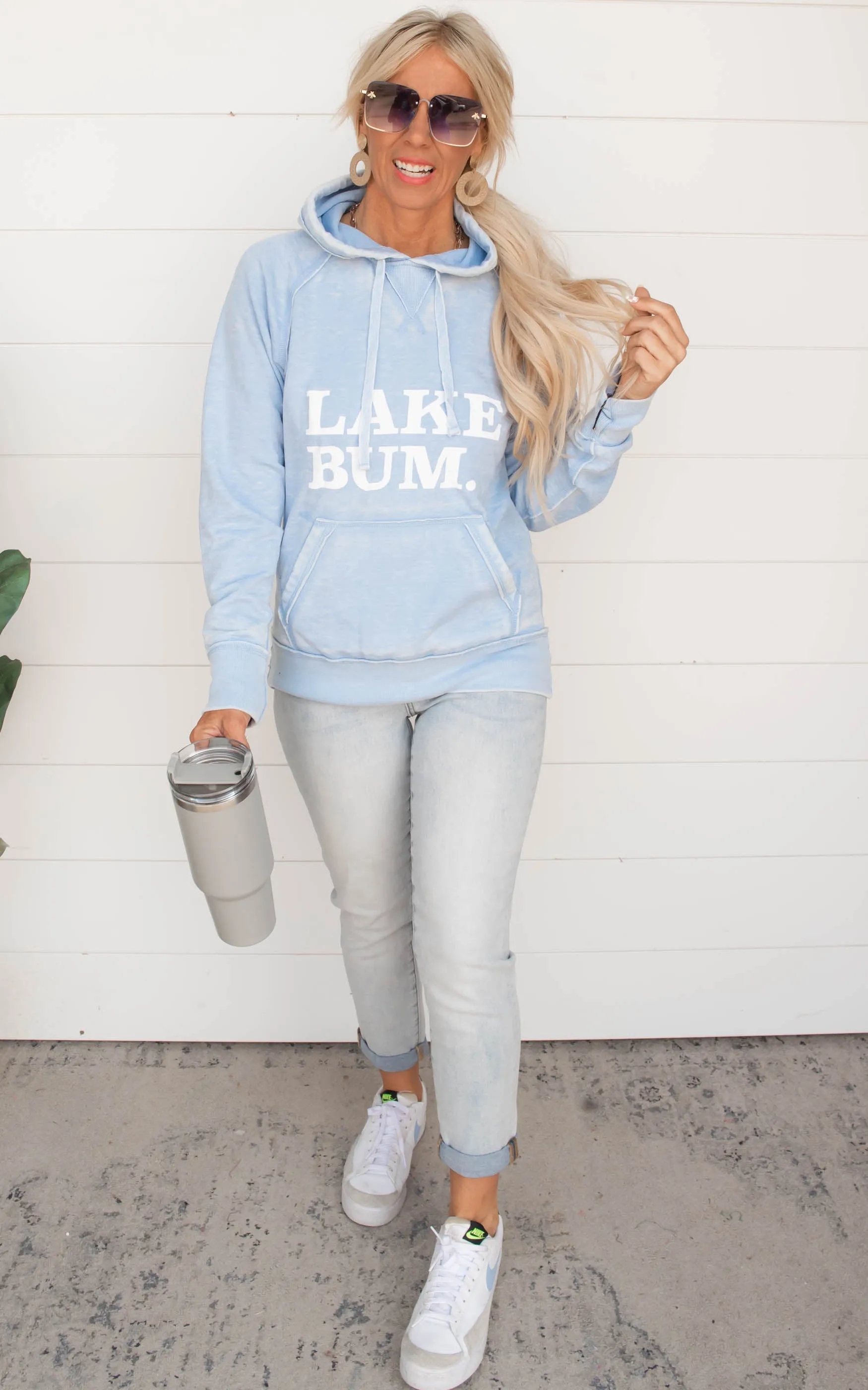 (LIMITED EDITION ) Lake Bum Hoodie - Chambray**